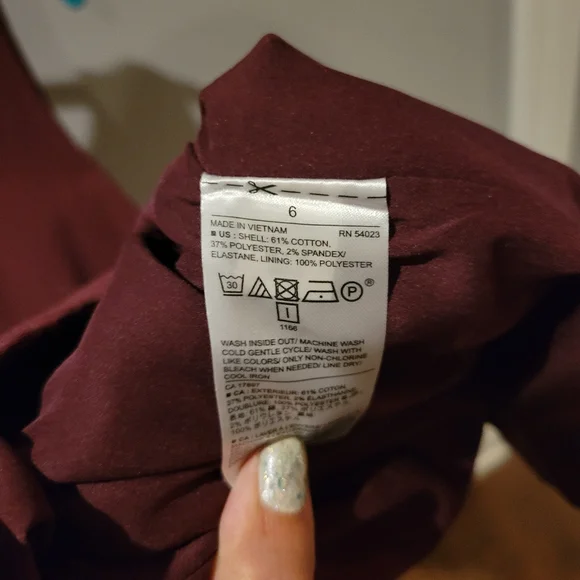 Banana Republic Red Burgundy Suiting Dress 6 - Picture 5 of 5